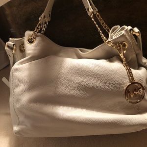 Gorgeous cream leather Michael Kors hobo bag